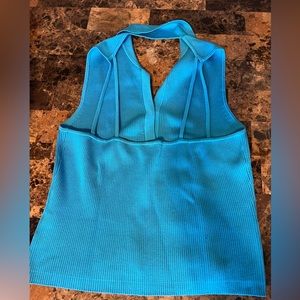 Blue summer halter top